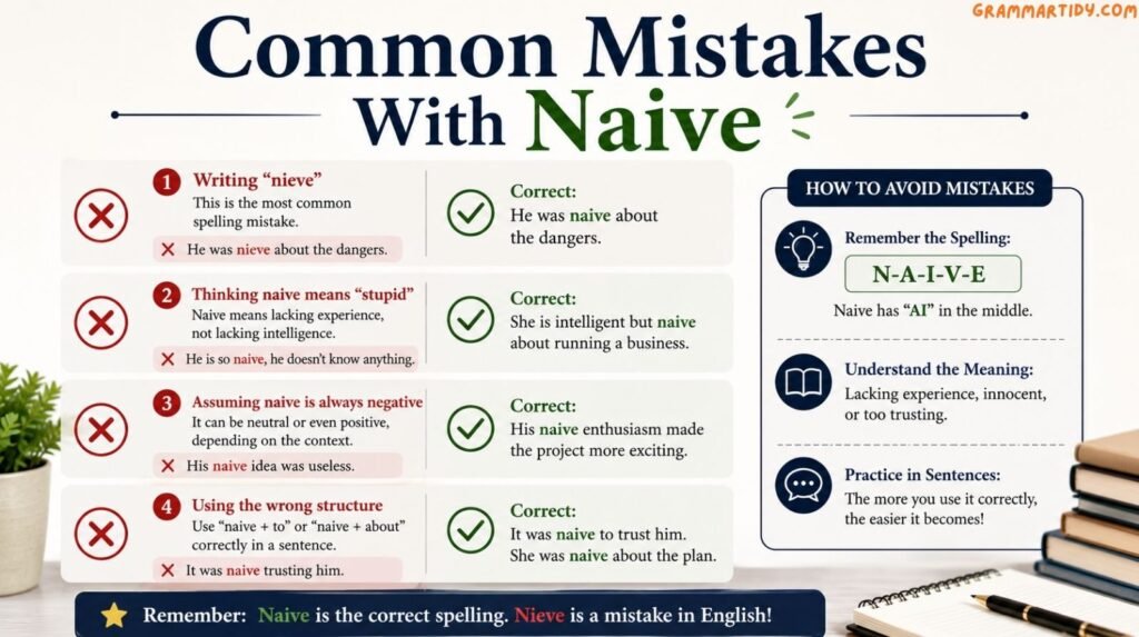 Naive vs Nieve: Which Spelling Is Correct And How To Use It? common mistakes with naive