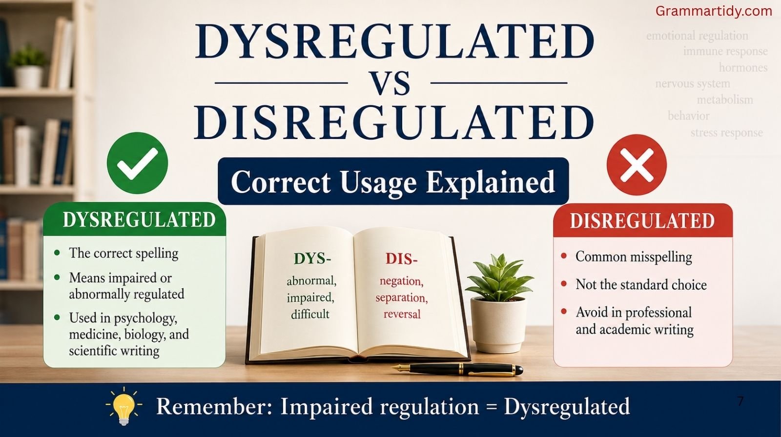 Dysregulated vs Disregulated: Correct Usage Explained dysregulated vs disregulated correct usage explained