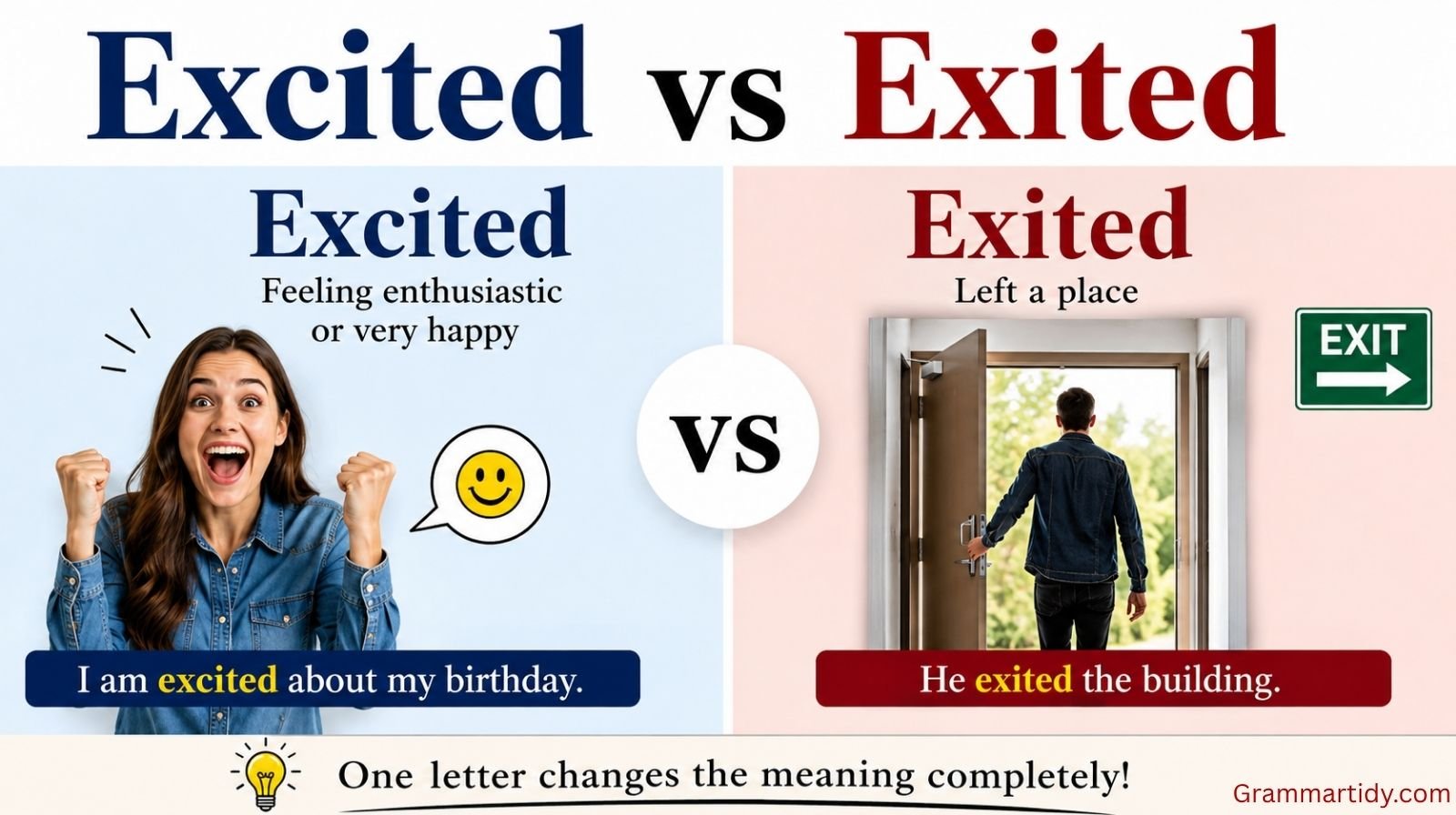 Excited vs Exited: Learn The Difference And Usage excited vs exited learn the difference and usage