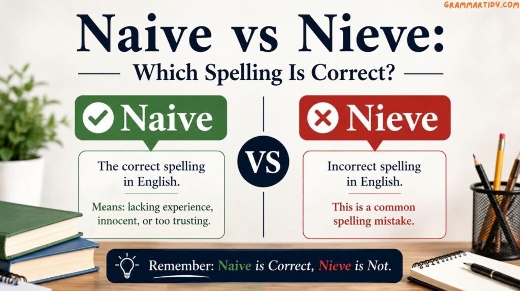 Naive vs Nieve: Which Spelling Is Correct And How To Use It? naive vs nieve which spelling is correct