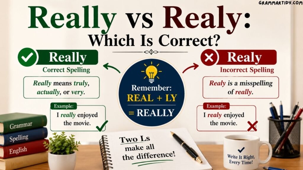 Really vs Realy: Which Is Correct? And Proper Usage really vs realy which is correct