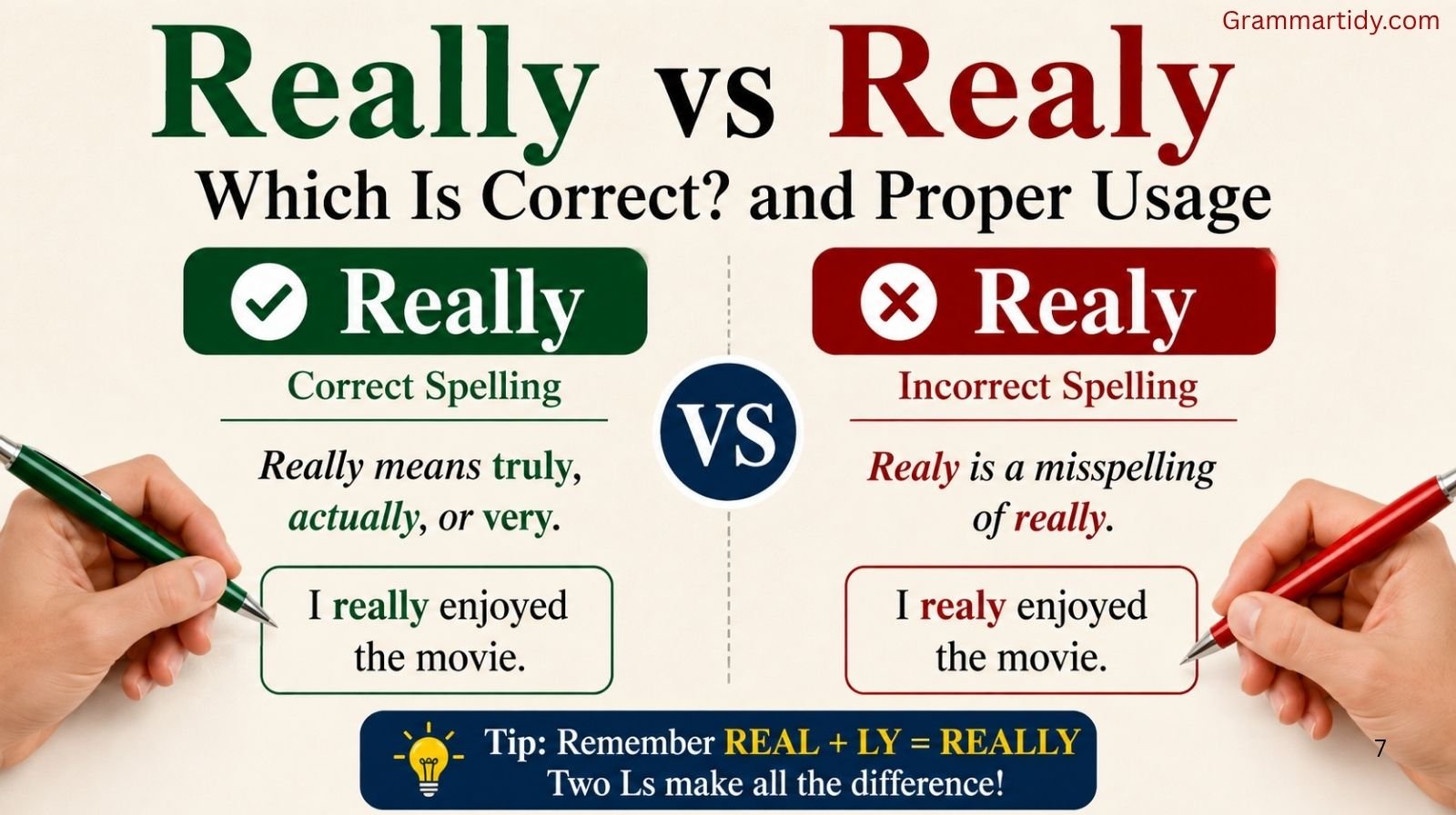 Really vs Realy: Which Is Correct? And Proper Usage really vs realy which is correct and proper usage