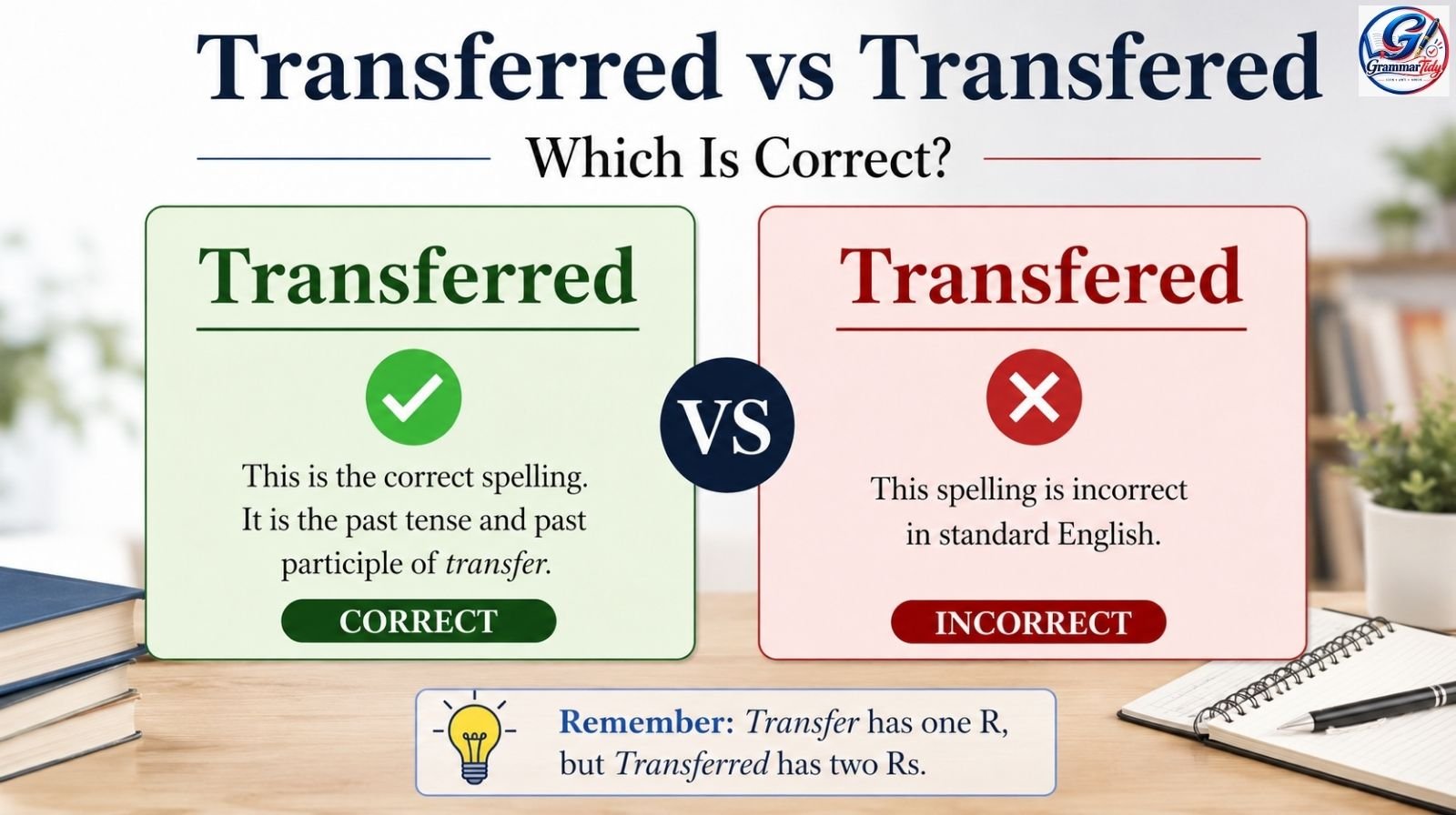 Transferred vs Transfered: Which Is Correct? transferred vs transfered which is correct