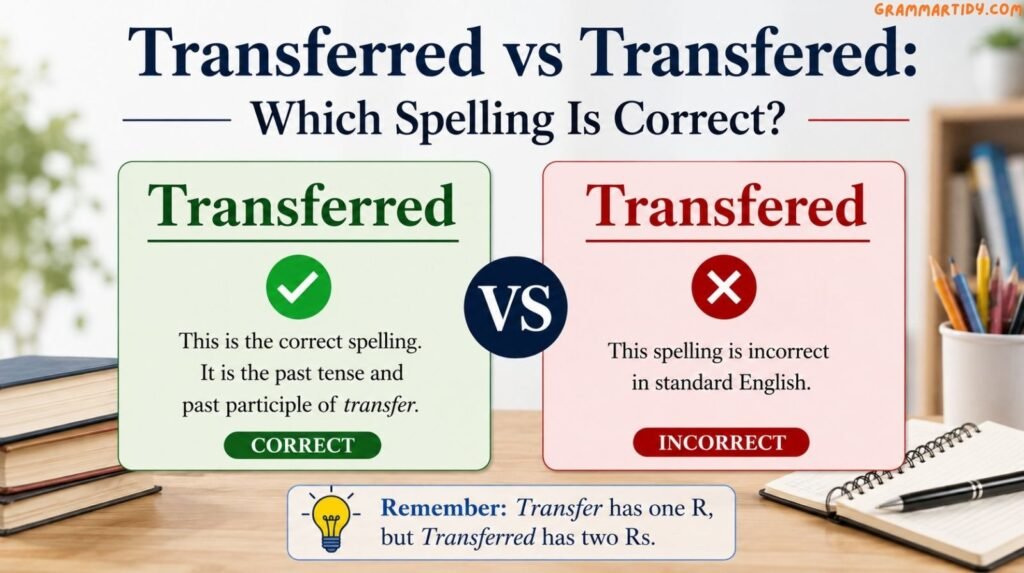 Transferred vs Transfered: Which Is Correct? transferred vs transfered which spelling is correct