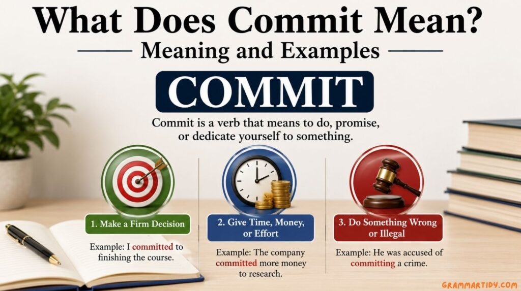 Commit vs Comit: Correct Spelling And Usage what does commit mean