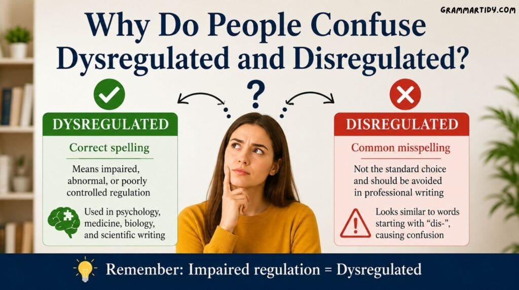 Dysregulated vs Disregulated: Correct Usage Explained why do people confuse dysregulated and disregulated