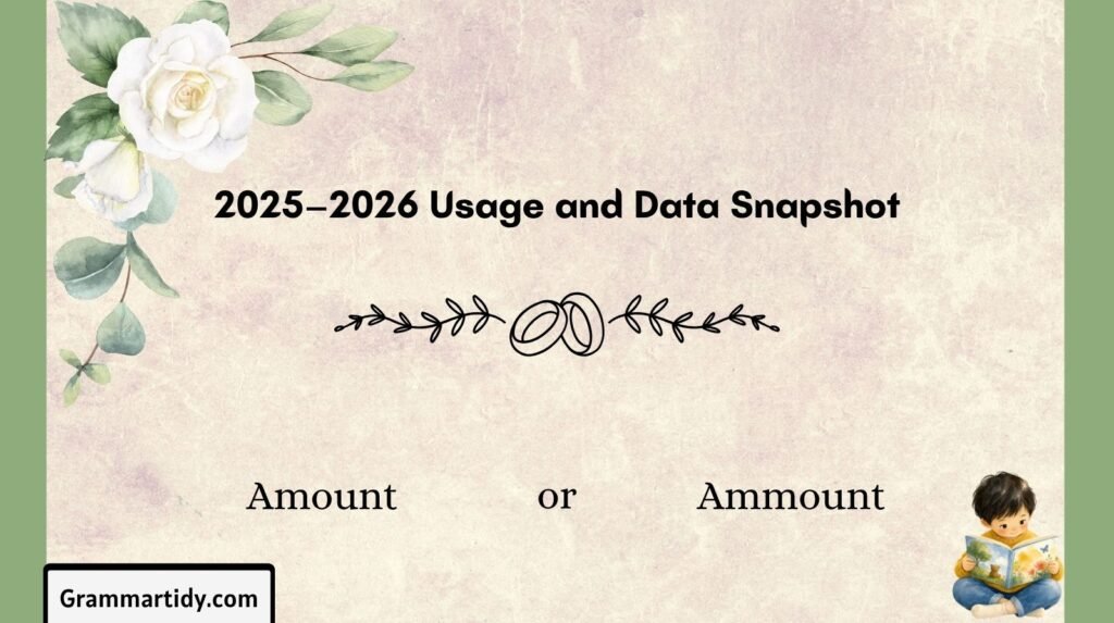 Amount or Ammount