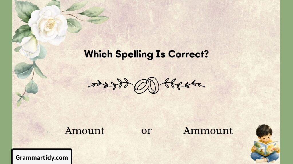 Amount or Ammount