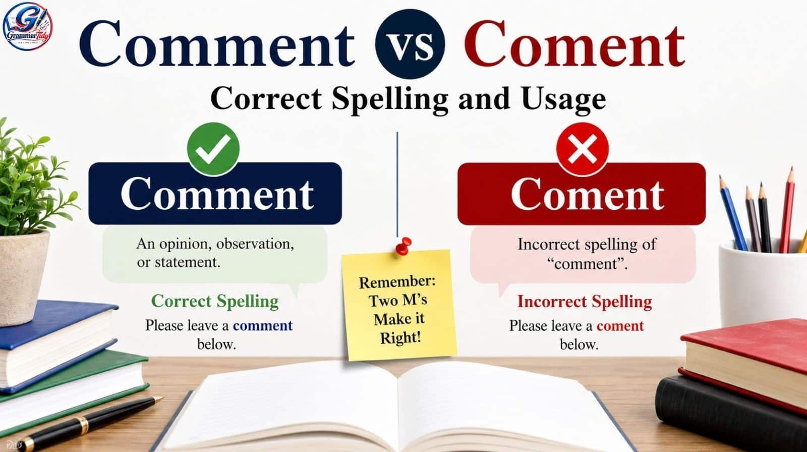 Comment vs Coment: Correct Spelling And Usage comment vs coment correct spelling and usage