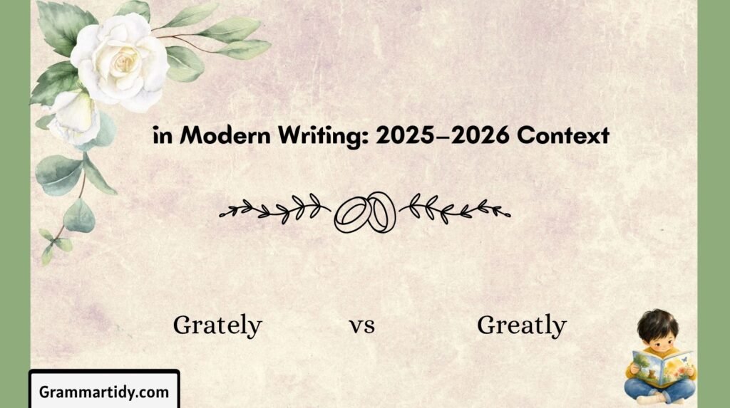 Grately vs Greatly: Differences And Correct Usage grately vs greatly in modern writing 2025–2026 context