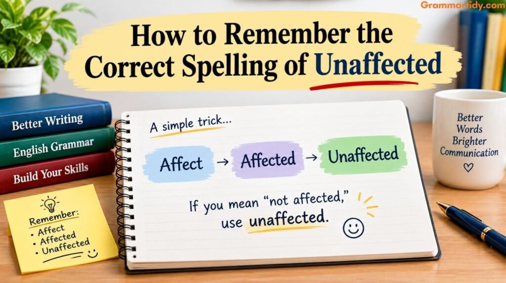 Unaffected vs Uneffected: Which Word To Use Correctly? how to remember the correct spelling of unaffected