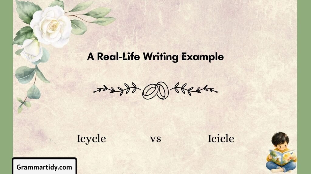 Icycle vs Icicle: Differences And Correct Usage icycle vs icicle a real life writing example