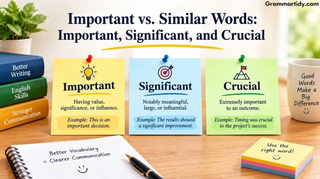 Important vs. Similar Words: Important, Significant, and Crucial