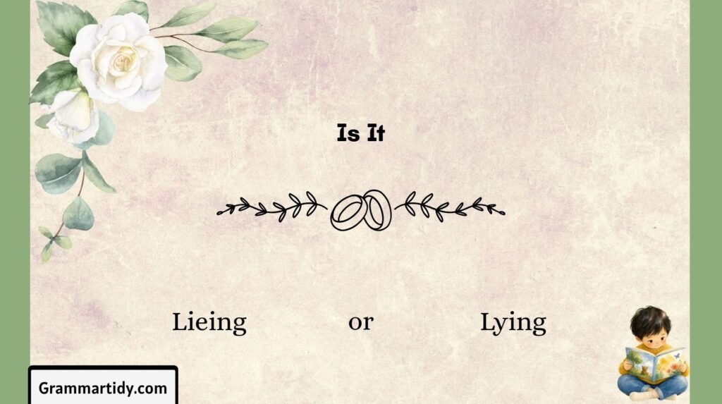 Lieing or Lying