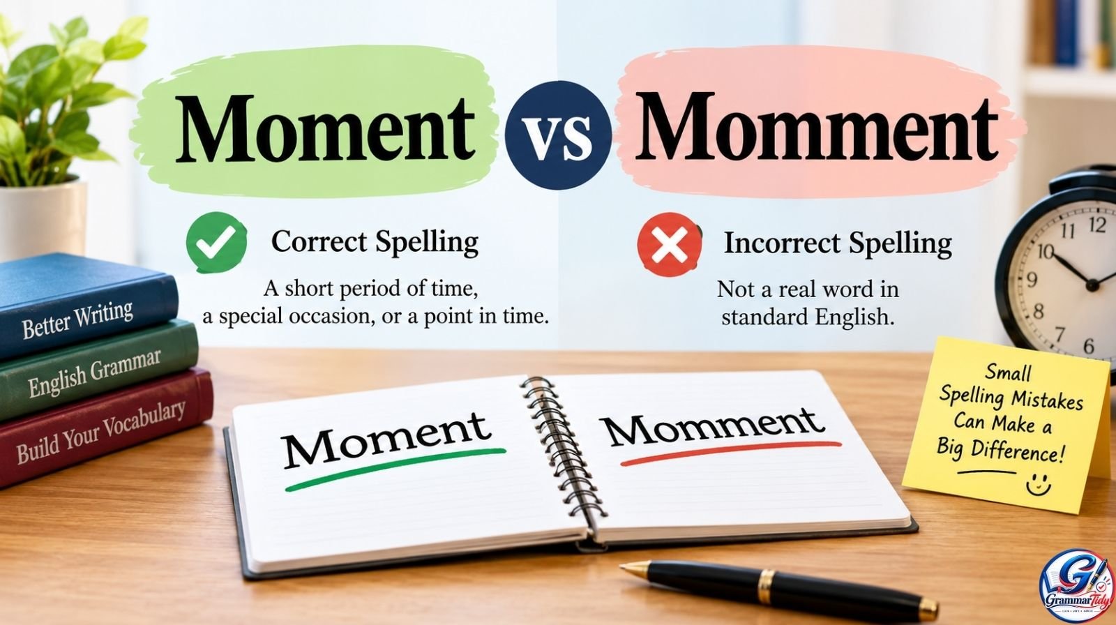 moment vs momment difference, meaning and correct usage