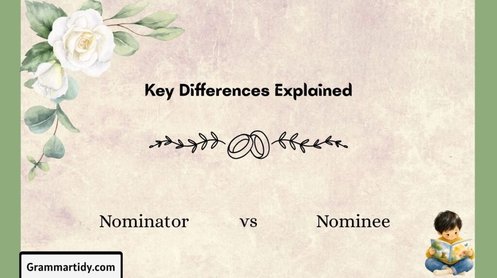 Nominator vs Nominee: Differences, Definitions, And Correct Usage nominator vs nominee key differences explained