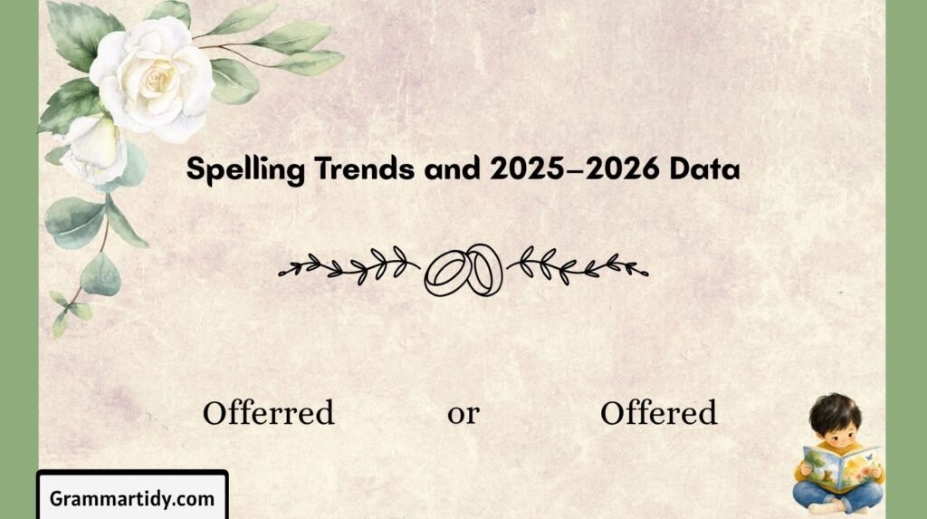 offerred or offered spelling trends and 2025–2026 data