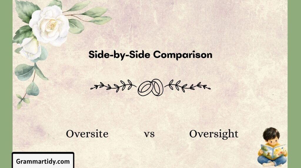 oversite vs oversight side by side comparison