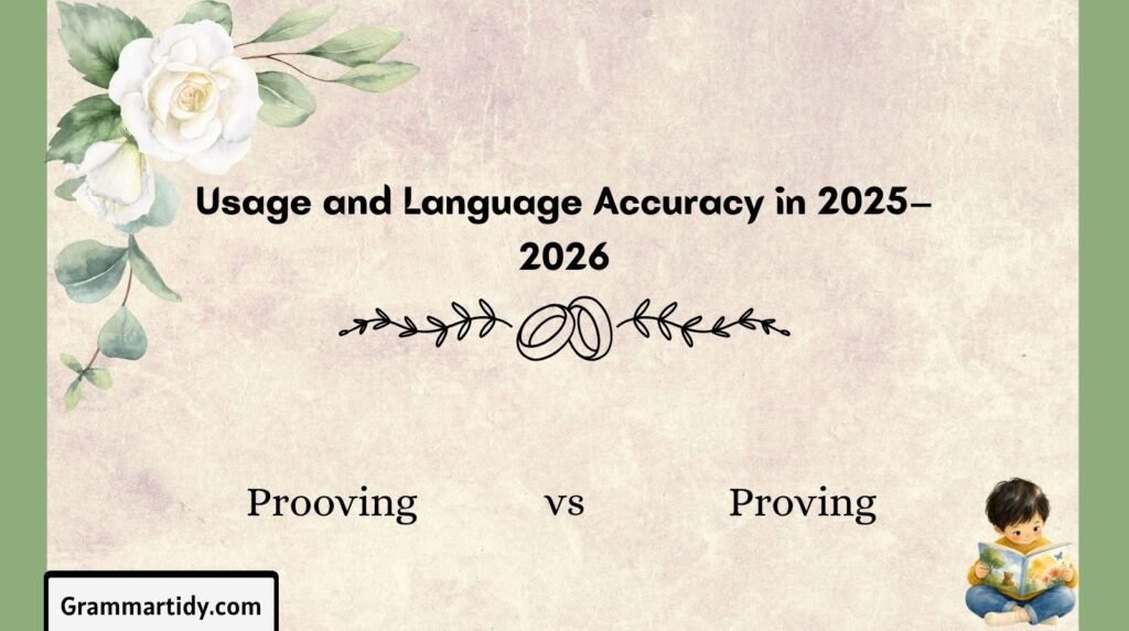 Prooving vs Proving Difference: Which Spelling Is Correct? prooving vs proving usage and language accuracy in 2025–2026