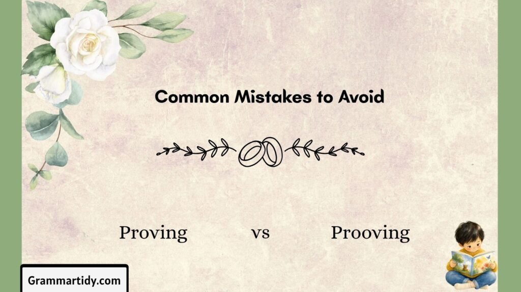 Prooving vs Proving Difference: Which Spelling Is Correct? proving vs prooving common mistakes to avoid