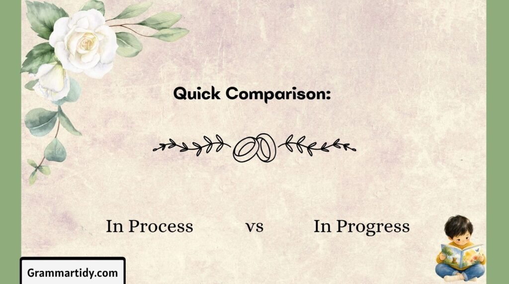 In Process vs In Progress