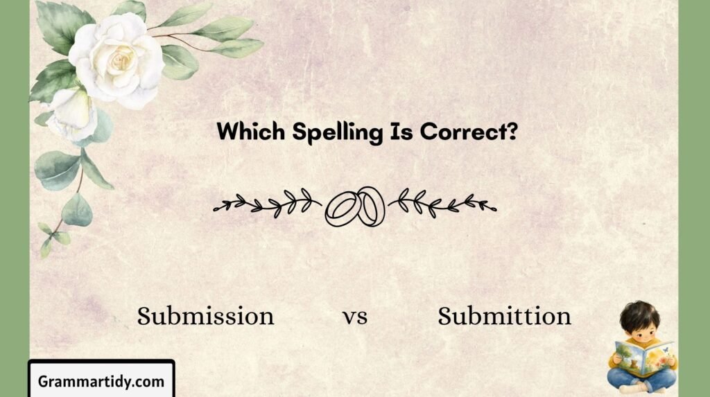 submission vs submittion which spelling is correct