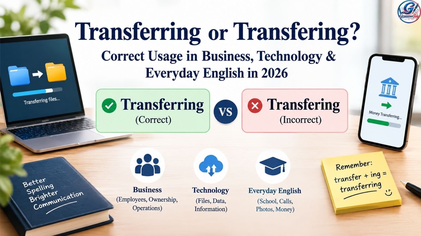 transferring or transfering correct usage in business, technology & everyday english in 2026
