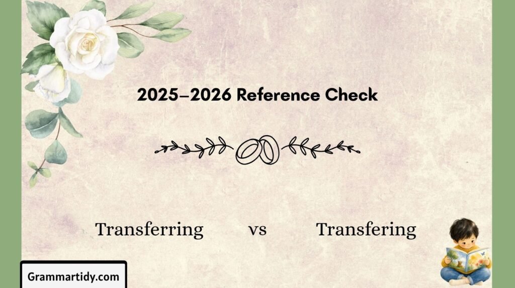 transferring vs transfering 2025–2026 reference check 