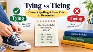 tying vs tieing correct spelling & easy rule to remember