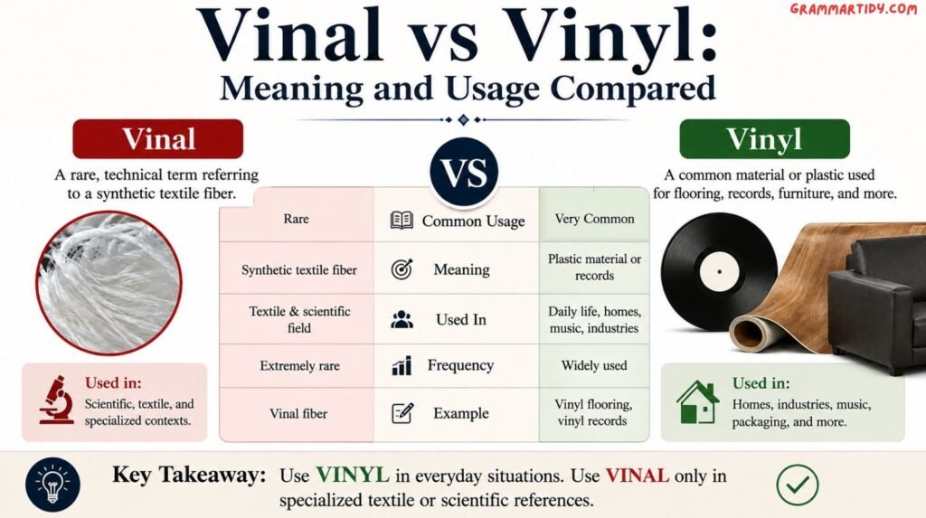 Vinal vs Vinyl: Which Is The Correct One To Use? vinal vs vinyl meaning and usage compared