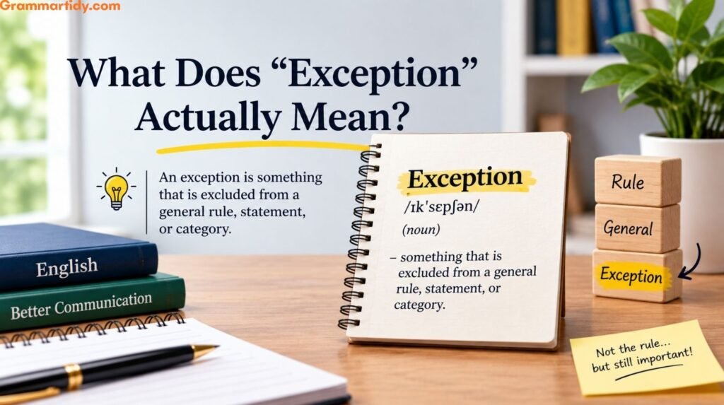 Acception vs Exception: Which One Is Actually Correct? (2026) what does exception actually mean