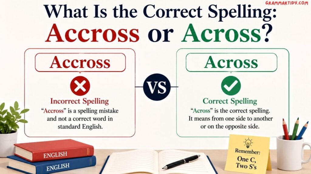 Accross vs Across: Which Is The Correct Spelling? what is the correct spelling accross or across