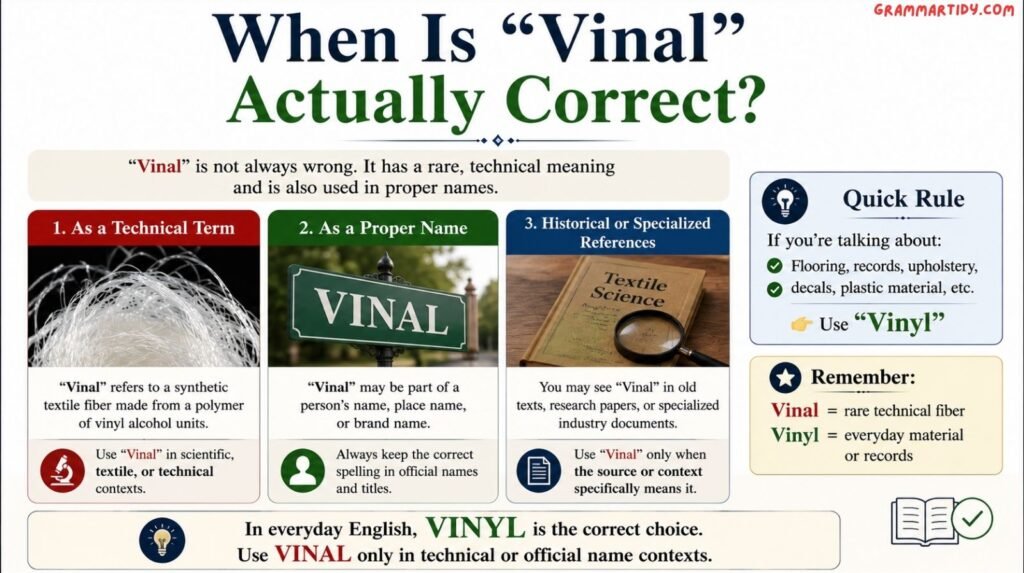 Vinal vs Vinyl: Which Is The Correct One To Use? when is “vinal” actually correct