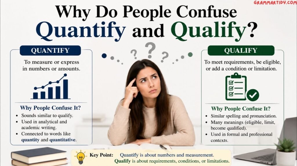 Quantify vs Qualify: Differences And Correct Usage why do people confuse quantify and qualify